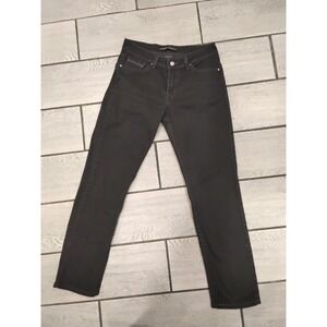 Levis Mid Rise Skinny Jeans Womens 8M Black Stretch Denim Pants 8 M